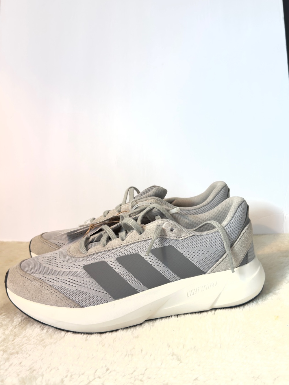 adidas Men’s Gray Mesh Casual Running Sneakers